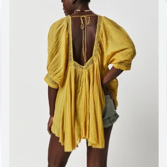 Free People One Finley Tunic in Dried Palm sz L $168R EUC - Picture 2 of 7